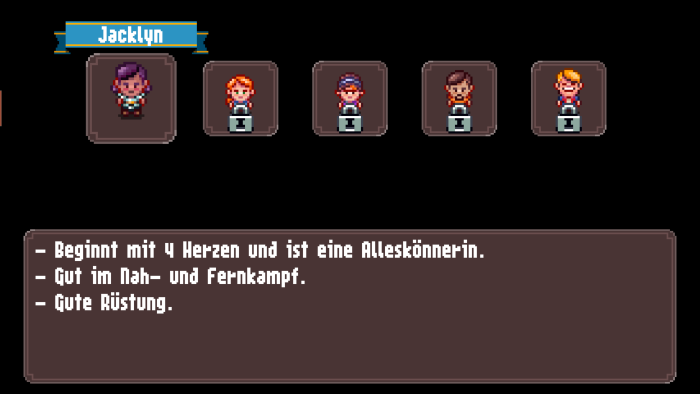 In den ersten Durchgängen können wir nur mit Alleskönnerin Jacklyn antreten. (Bild: Microprose / Screenshot: Golem)